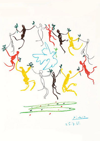 La Ronde de la Jeunesse by Pablo Picasso Greetings Card